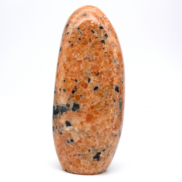 Polished orange calcite