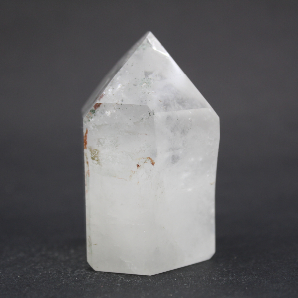 Quartz crystal prism with chlorite inclusion