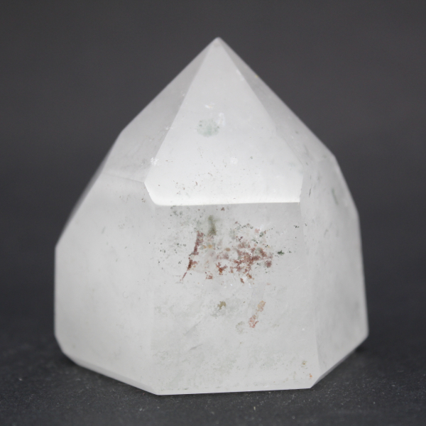 Quartz crystal prism with chlorite inclusion