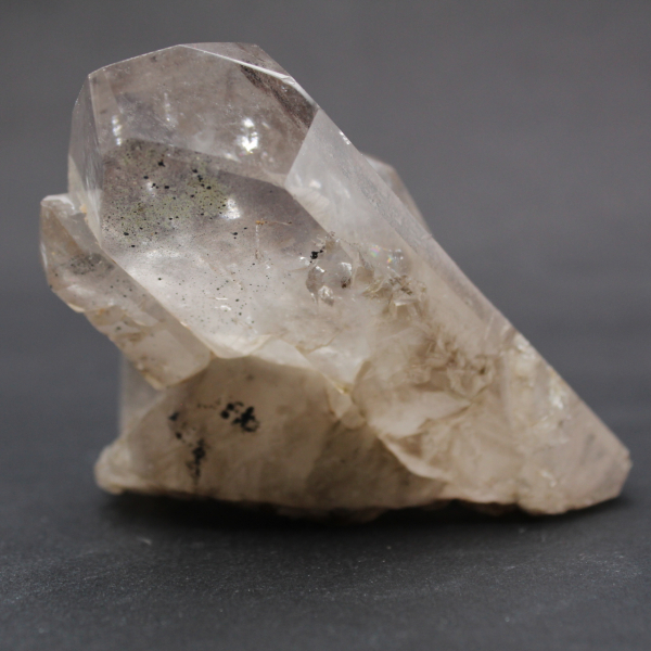 Slightly smoked rock crystal prism