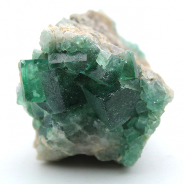 Crystallized natural fluorite in cubes