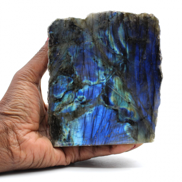 Semi-polished rock in labradorite