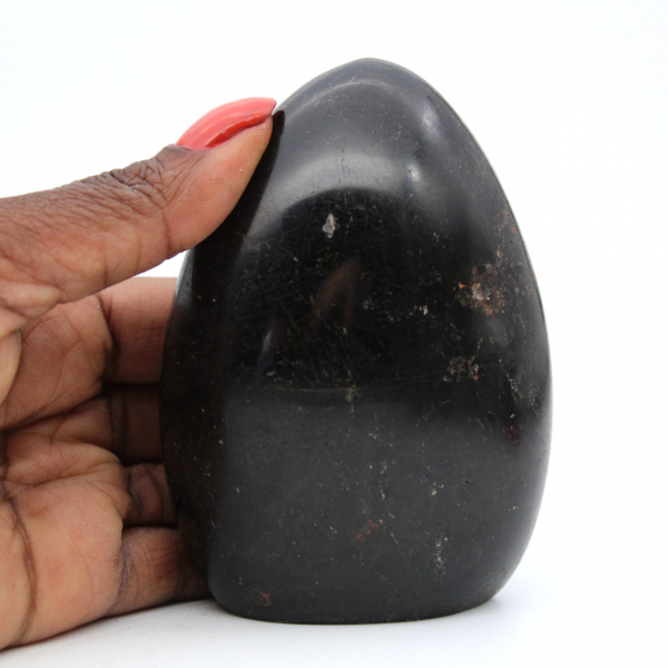 Black tourmaline polished stone