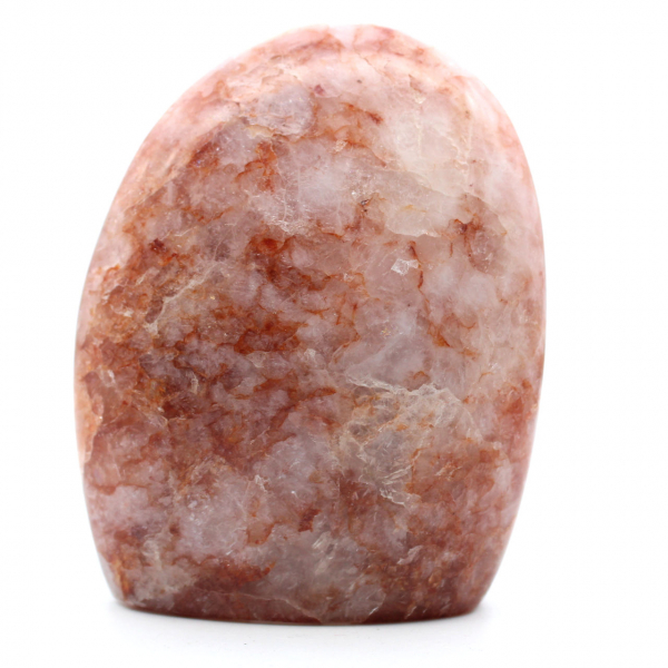 Polished red quartz stone