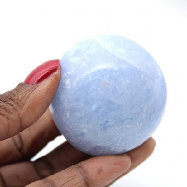 Blue calcite pebble