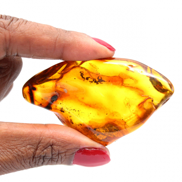 Yellow fossil amber