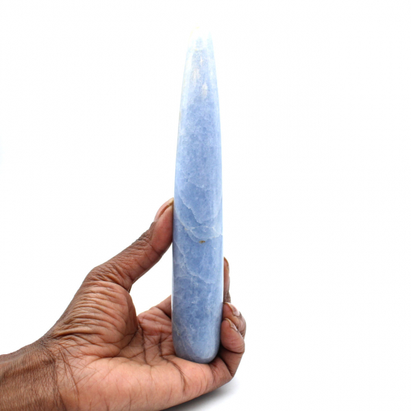 Blue calcite staff