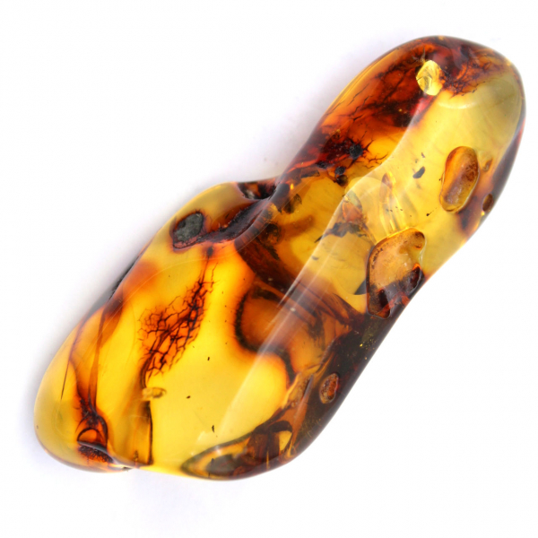 Polished yellow amber