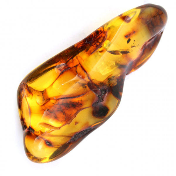 Polished yellow amber