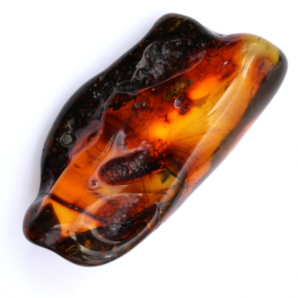 Fossilized amber pebble