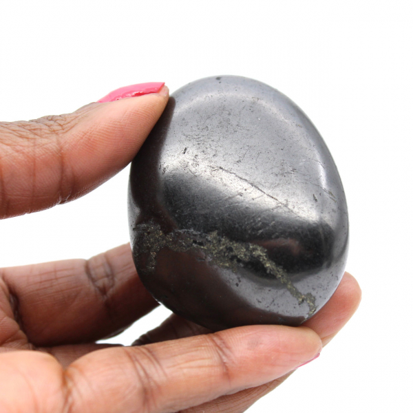 Ornamental polished shungite