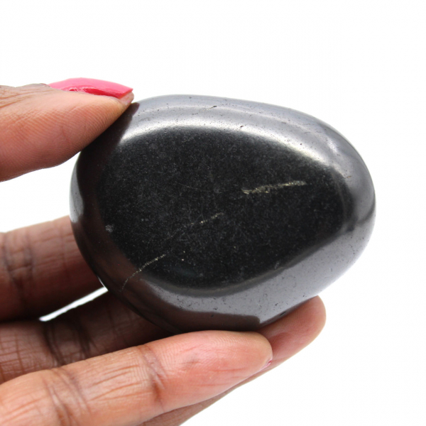 Polished natural shungite