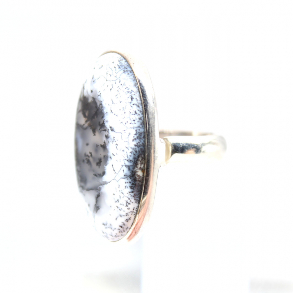 Dendritic opal ring