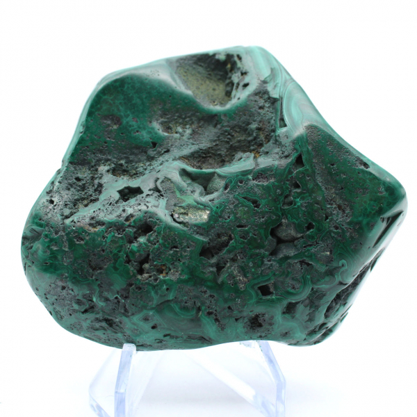 Natural malachite block