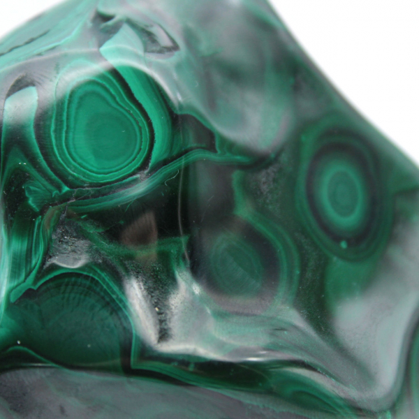 Polished malachite for collection