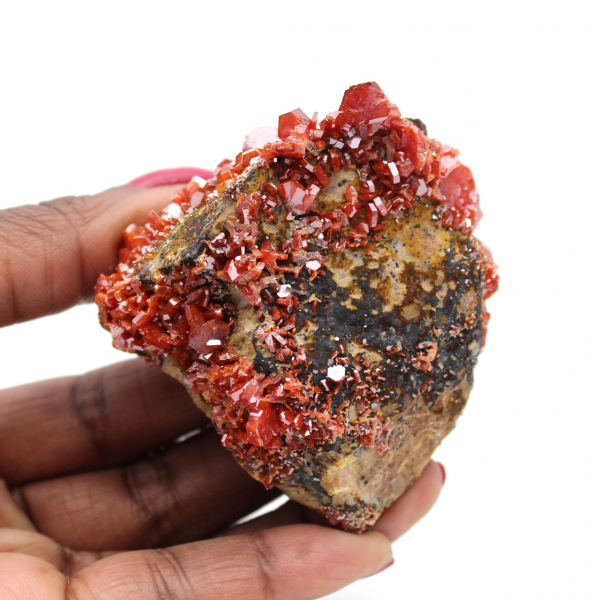 Vanadinite crystals on gangue