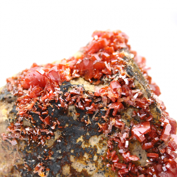 Vanadinite crystals on gangue