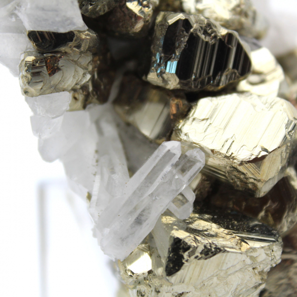 Large pyrite crystals with calcite