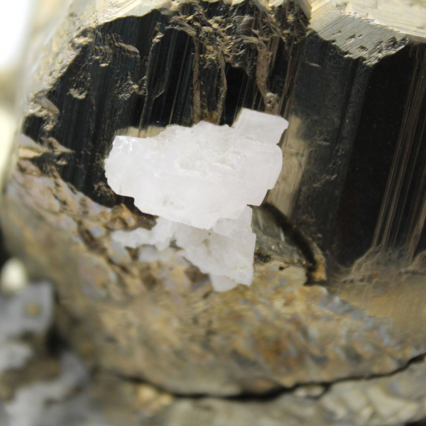 Large pyrite crystals with calcite