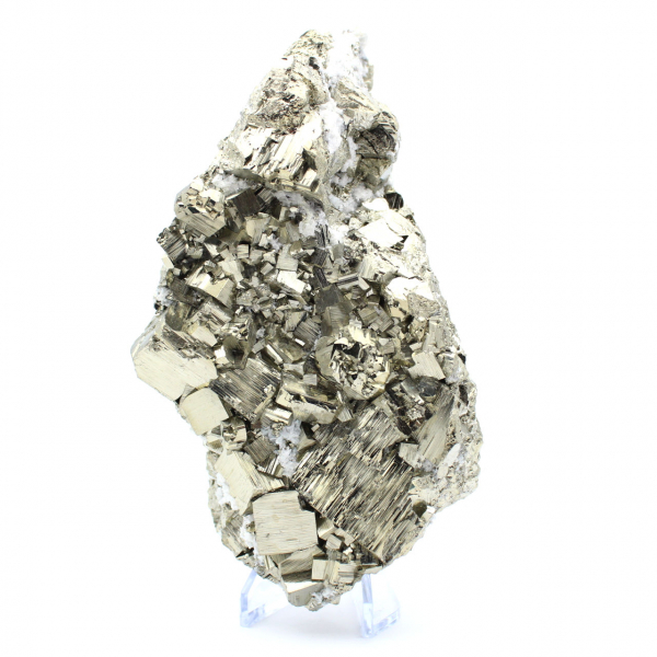 Pyrite with quartz crystals