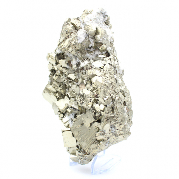 Pyrite with quartz crystals