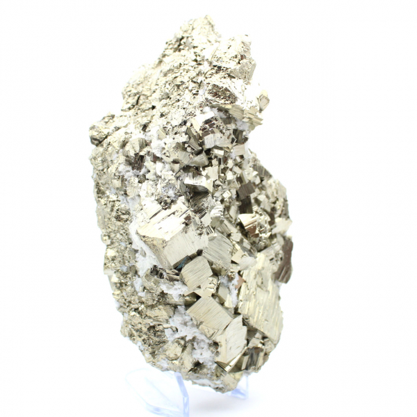 Pyrite with quartz crystals