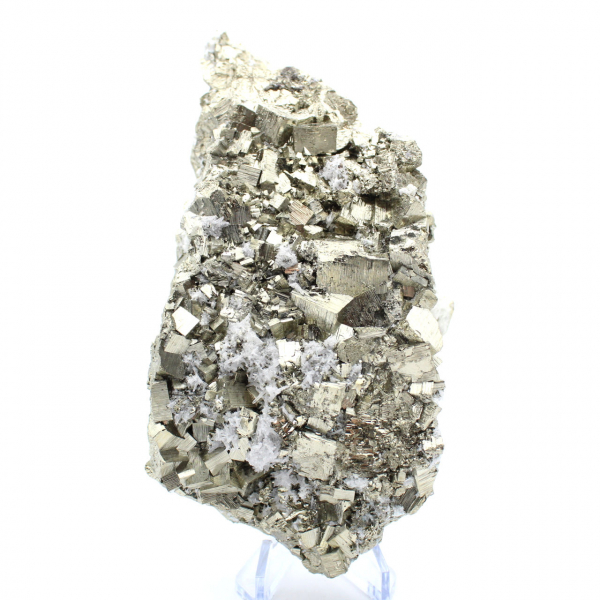 Pyrite with quartz crystals