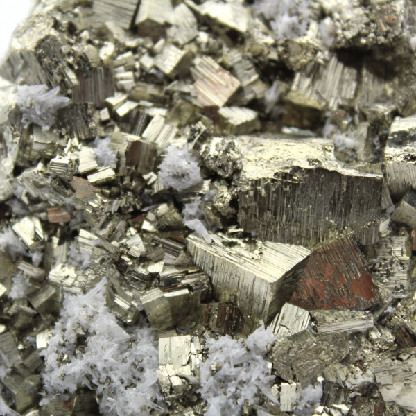 Pyrite with quartz crystals