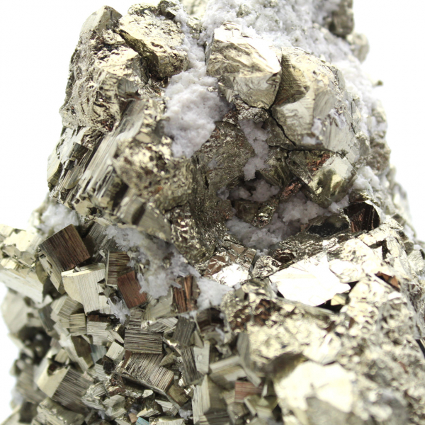 Pyrite with quartz crystals