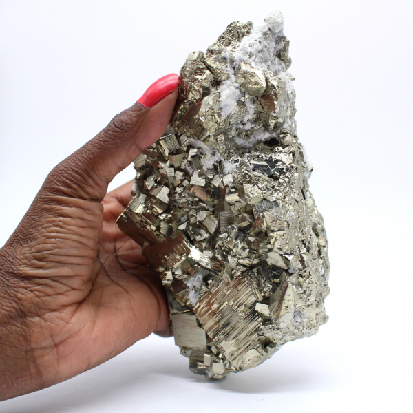 Pyrite with quartz crystals