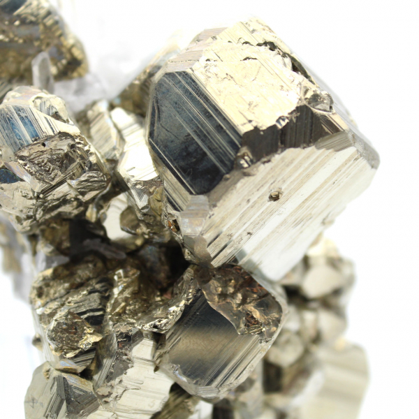 Large pyrite crystals with calcite