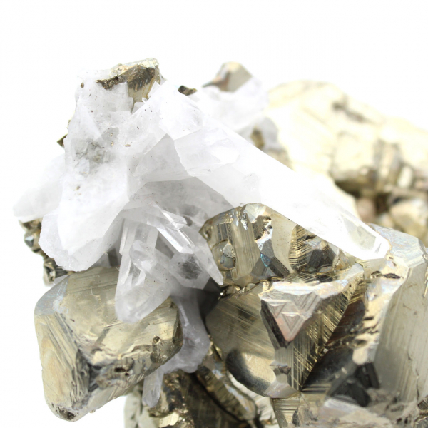 Large pyrite crystals with calcite