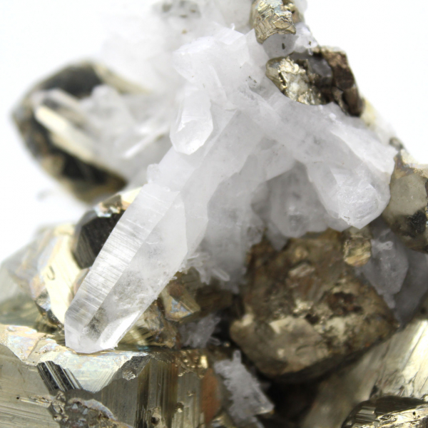 Large pyrite crystals with calcite