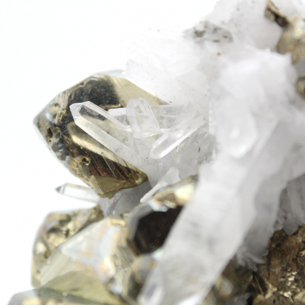 Large pyrite crystals with calcite