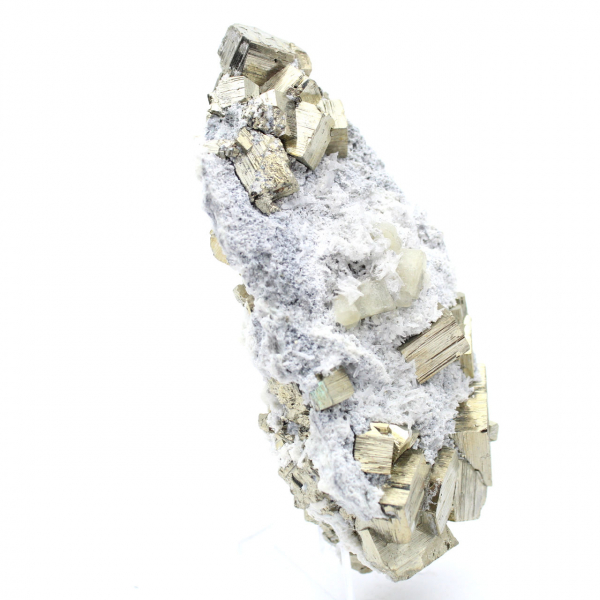 Pyrite on matrix with quartz