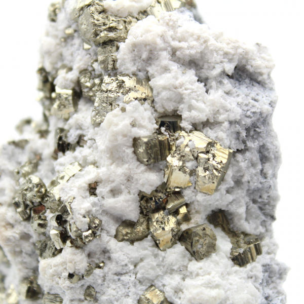 Pyrite on matrix with quartz