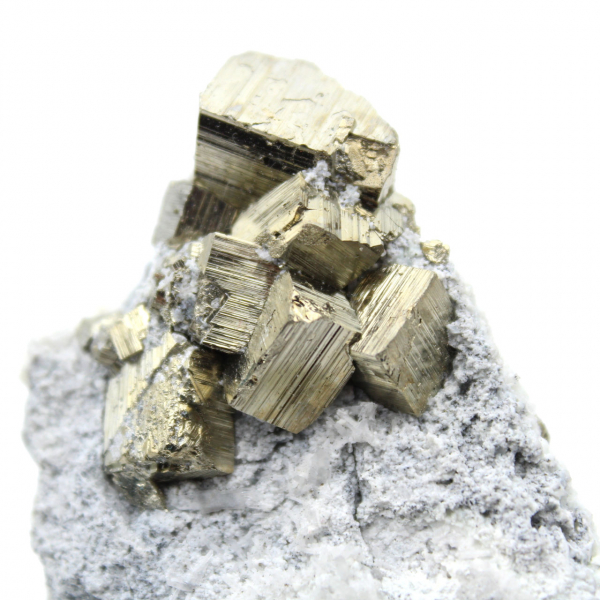 Pyrite on matrix with quartz