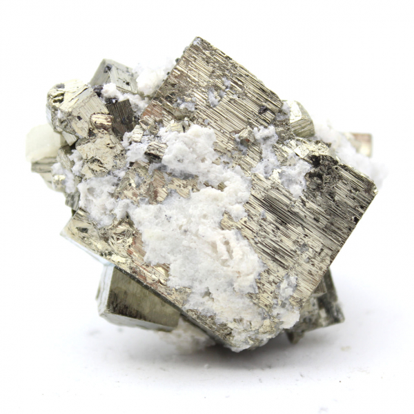 Pyrite with quartz crystals and sphalerite