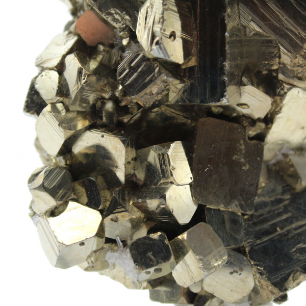 Crystallized pyrite on base