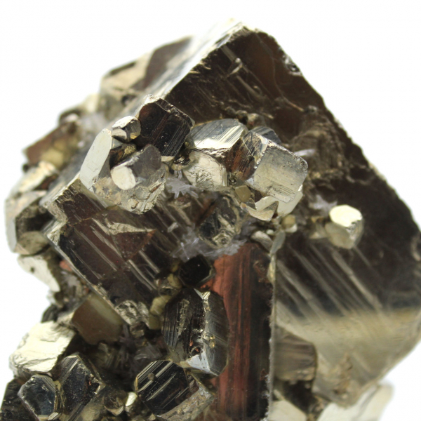 Crystallized pyrite on base