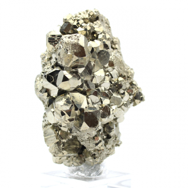 Crystallization of pyrite on base