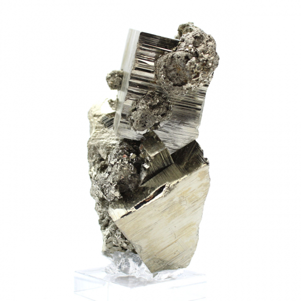 Pyrite stone on base