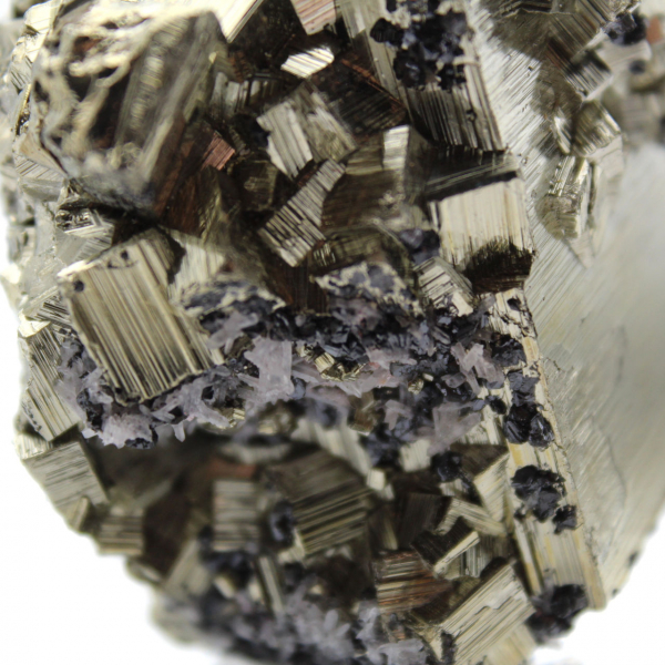 Crystallized pyrite on base