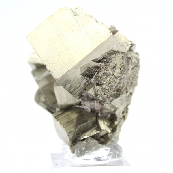 Natural pyrite on base