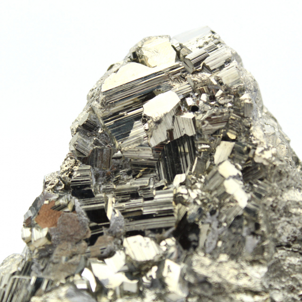 Natural pyrite crystals