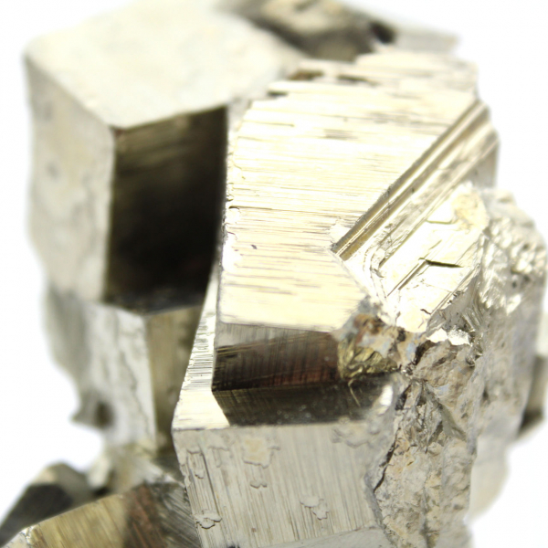 Natural pyrite crystals