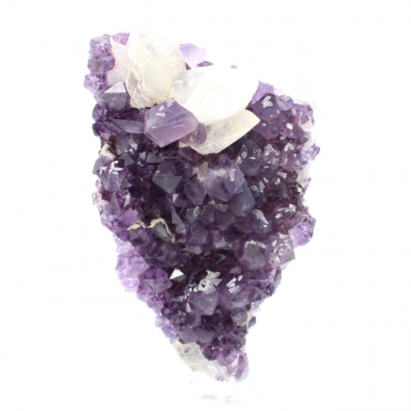 Amethyst Crystals with Calcite Points