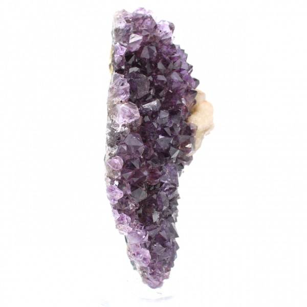 Calcite on Amethyst