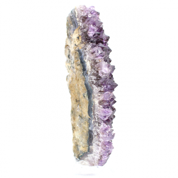 Calcite on Amethyst