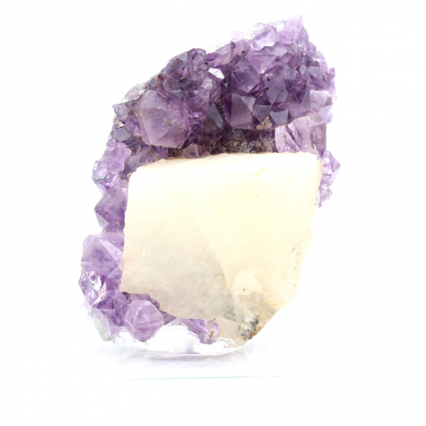 Amethyst Druse with Calcite